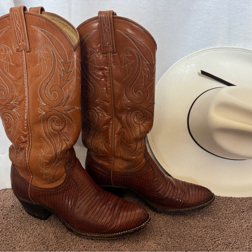 Vintage Dan Post Two-Toned Western Boots